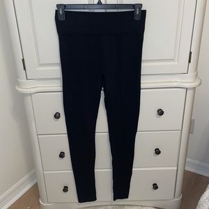 black fleece lined leggings